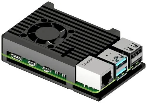 Joy-it Armor Case BLOCK ACTIVE SBC-Gehäuse Passend für (Entwicklungskits): Raspberry Pi inkl. aktiven Kühler Schwarz