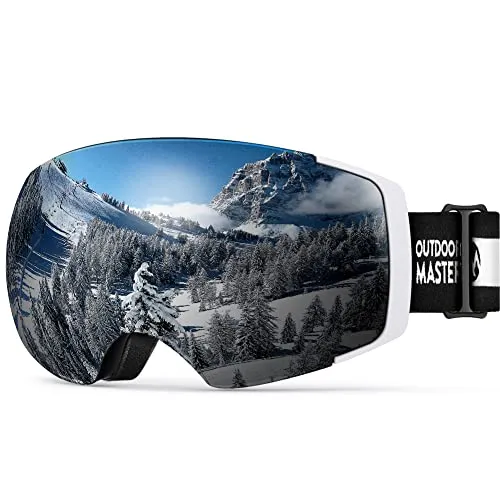 OutdoorMaster PRO Skibrille, OTG Schneebrille mit Wechselglas