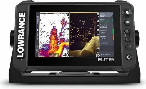 Lowrance Elite FS 7 Fischfinder - Fischfinder & Tiefenmesser für Boote, ausgestattet mit ActiveTarget Sonar und 3-in-1 HDI-Sensor für präzise Fischortung und detaillierte Unterwasseransichten.