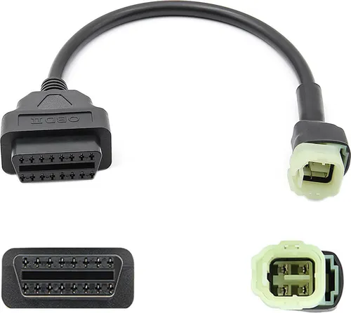 F92C 30cm OBD2 Diagnose Adapter Kabel 4-Pin passend für Honda Motorrad – Fehlercode lesen & löschen, OBD2 auf 4 Pin Stecker