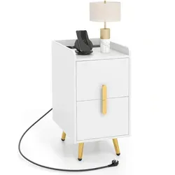 Nachttische Weiß von Costway