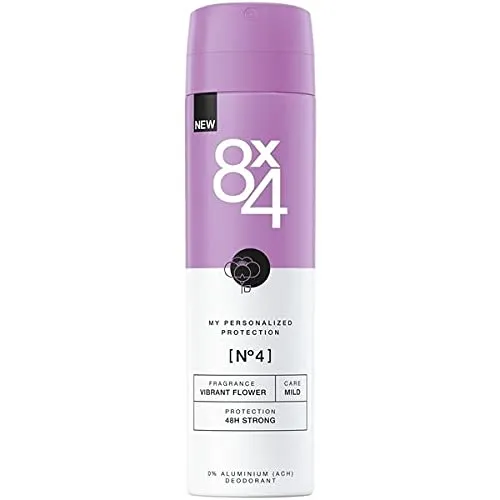 8x4 Deospray Frauen - No. 4 (Vibrant Flower) - 6er Pack (6 x 150ml)