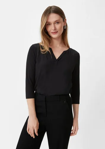 comma 3/4-Arm-Shirt T-Shirt Blusenshirt mit Tunika-Ausschnitt