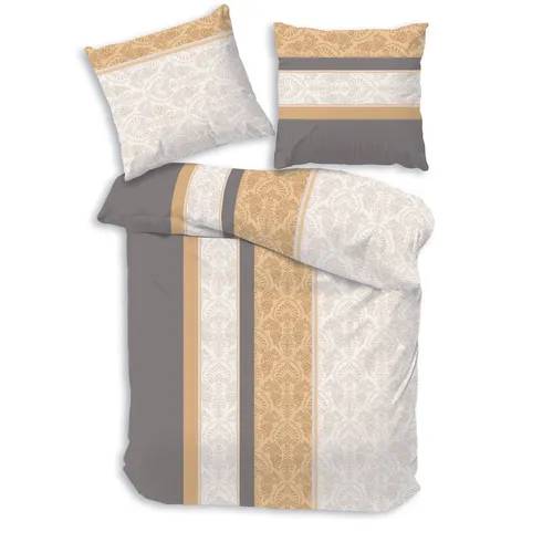 LINKHOFF Biber Bettwäsche 135x200cm Paisley Anthrazit Beige - Luxuriöses Bettwäsche-Set aus 100% Baumwolle, ideal für die kalte Jahreszeit. Atmungsaktiv, feuchtigkeitsregulierend und bügelfrei für höchsten Komfort.