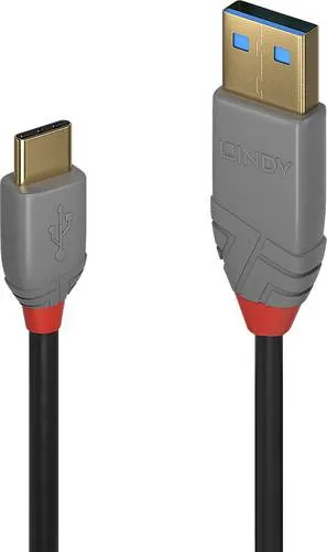 LINDY USB-Kabel USB 2.0 USB-A Stecker, USB-C Stecker 3.00m Schwarz 36888