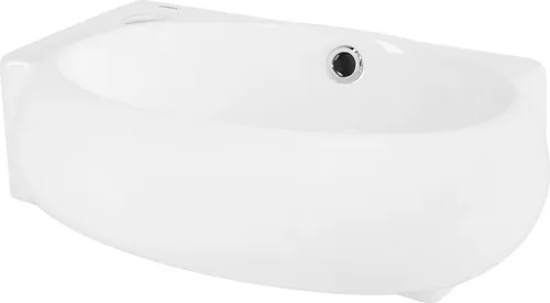 ML-Design Keramik Waschbecken Weiß, Oval 43x28 cm - Moderne Waschschale für Badezimmer, aus hochwertiger und pflegeleichter Keramik, ideal für Wandmontage oder Aufsatz, elegantes Design als echter Eyecatcher.