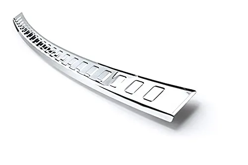 teileplus24 L737 Ladekantenschutz V2A Edelstahl kompatibel mit Nissan Leaf 2 ZE1 2017- Abkantung, Farbe:Silber glänzend