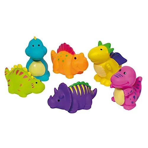 Gollnest & Kiesel 6 Bunte fröhliche Dinosaurier-Spritztiere