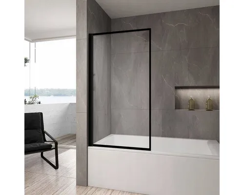 Badewannenabtrennung Faltwand 70x140 cm - Modernes Design - 1-teilige Duschabtrennung aus gehärtetem Glas (5 mm), optimal für moderne Badezimmer. Einfach zu montieren und platzsparend faltbar. Für eine stilvolle Duschlösung.