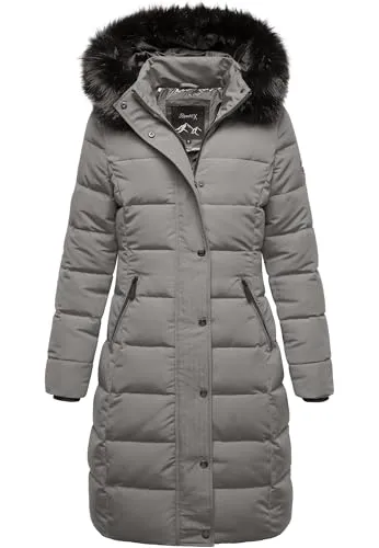 REPUBLIX Damen Winterjacke RJ-8019 mit Kapuze - Stylische und warme Winterjacke für Damen von REPUBLIX, ideal für kalte Tage. Mit Kunstfellkragen und praktischen Reißverschlusstaschen – perfekt für Alltag und Freizeit.