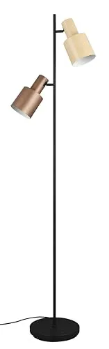 Trio Leuchten Stehleuchte Agudo 419400217, Metall Schwarz matt - Standleuchte Agudo in modernem Schwarz matt, dreh- und schwenkbare Schirme für flexible Lichtgestaltung, Höhe 162 cm, ohne Leuchtmittel.