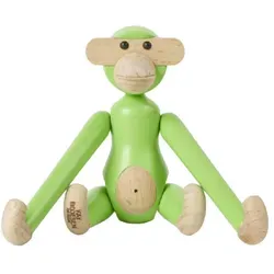 Kay Bojesen Mini Affe in Hellgrün aus Holz - Figuren & Skulpturen - Einzigartige handgefertigte Dekofigur aus massivem Eichenholz, vielseitig aufstellbar und ein echter Blickfang für jedes Zimmer.