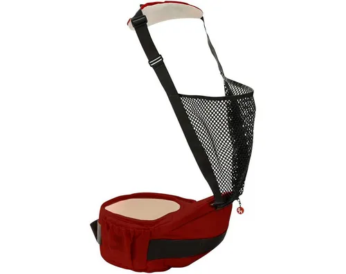 Produktbild Babytrage Baby Deer Hüftsitz Rot/Schwarz mit verstellbarem Gurt