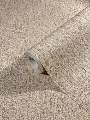 marburg Tapete Beige Hochwertige Uni Vliestapete 100% Made in Germany Qualität Für Schlafzimmer oder Wohnzimmer 10,05m x 0,53m 32674