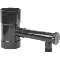 Regenwassersammler, Regensammler mit Ventil, BRADAS 100mm, Anthrazit