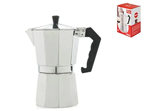 Home Mokita Espressokanne, Kunststoff, Silber/Schwarz, 9 Tassen