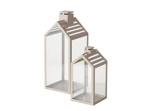 BOLTZE GRUPPE GmbH Windlicht Laterne CODY, H 35 cm, Beige von BOLTZE