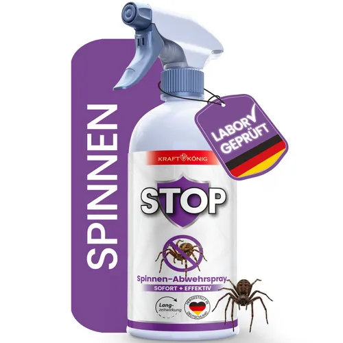 KRAFTKÖNIG Spinnenspray 500 ml Starkes Spray für Haus, Keller, Balkon & Terrasse