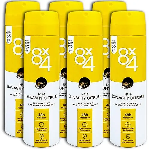 er Pack 8x4 N°16 Splashy Citrus Deospray Deo 6 x 150ml 6