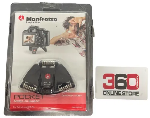 Manfrotto MP3-BK Pocket Tischstativ Größe L schwarz - Stativ für Fotografen, langlebig und flexibel, ideal für unterwegs und bietet stabile Unterstützung für Ihre Kamera.