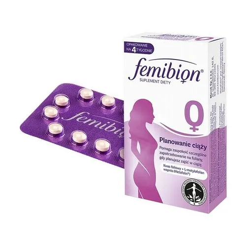 Femibion 0 Babyplanung Tabletten 8-Wochen-Packung - Vitamin B9 (Folsäure) für eine gesunde Schwangerschaftsvorbereitung mit 800 ?g Folsäure Plus und Metafolin. Unterstützt die Entwicklung Ihres Babys ab Kinderwunsch.