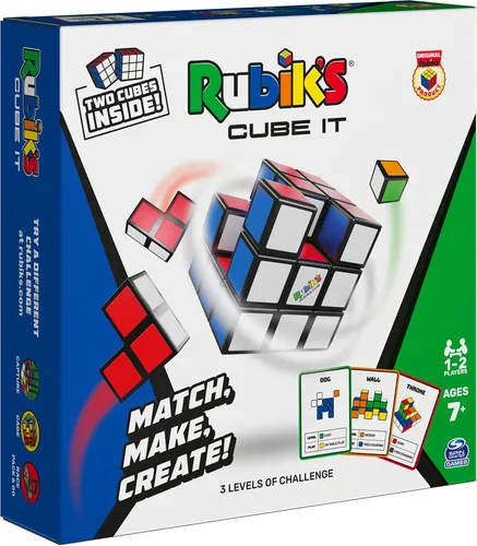 Spin Master - Strategiespiel - Rubiks Cube It ab 7 Jahren Blockbauspiel für 2 Spieler