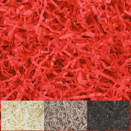 Creative Deco 200g Rot Füllmaterial Geschenk aus Papier | Stroh für Pakete