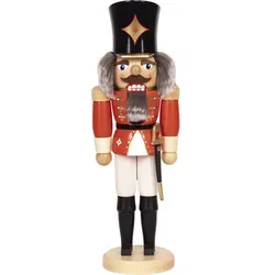 Saico NK21025 Nussknacker aus Holz, rot, 29 cm - Traditioneller Nussknacker aus hochwertigem Holz, kunstvoll bemalt und lackiert – ein echtes Kunstwerk aus dem Erzgebirge für festliche Dekoration.