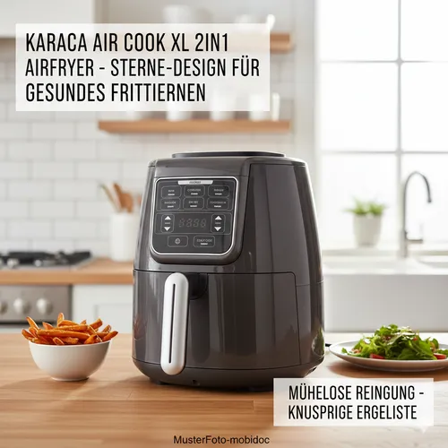 Karaca Air Cook XL 2 in 1 Airfryer Starlight 4L, 1550W