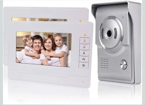 KDL SmartHome Video-Gegensprechanlage 7Zoll Video-türklingel mit 2 Monitors. OVP