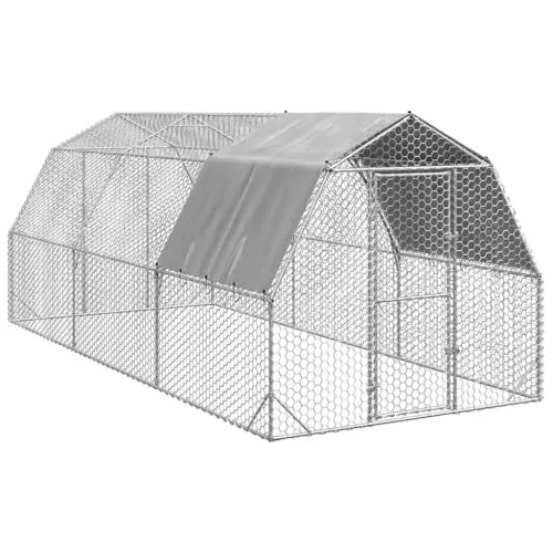 vidaXL Hühnerstall mit Dach 2,5x6x2,25 m