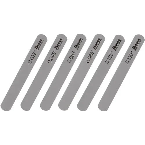 Ibanez 4449EB6X Prestige Nut File Set Bass - Professionelles Sattelfeilen-Set für E-Bass, made in Japan, mit 6 verschiedenen Feilen für präzises Abrichten von Sattelkerben.