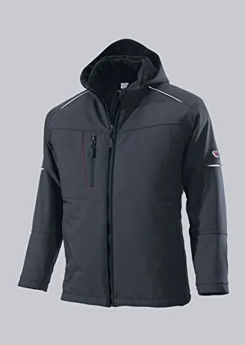 BP 1869-572-56-3XL Winter-Softshell-Jacke, Stehkragen, vollständig gepolstert, 300,00 g/m² 100% Polyester, anthrazit, 3XL