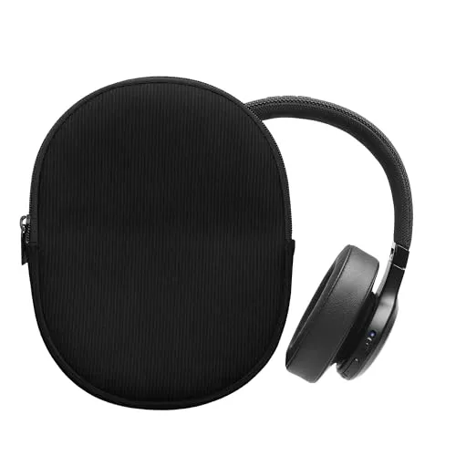 kwmobile Hülle kompatibel mit JBL Tune 600 / 500BT / 510BT / 450 Tasche - Case für Headset aus robustem Cord und Neopren Stoff - Schwarz
