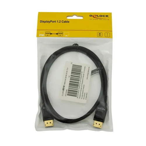 Delock Kabel DisplayPort 1.2 Stecker >- DisplayPort Stecker 4K 1m