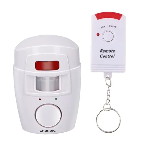 Kabelloser Sicherheitsalarm Batteriebetrieben inkl. Fernbedienung mit Infrarot Bewegungsmelder Haus Wohnmobil Alarmanlage