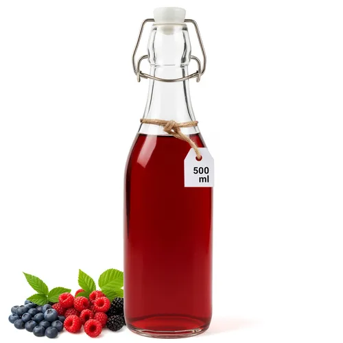 Glasflasche 500 ml mit Bügelverschluss – Wiederverwendbar für Kombucha, Sirup 
