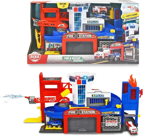 DICKIE-TOYS Fire & Rescue Spielset mit 2 Spielzeugautos
