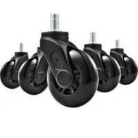 Sharkoon SW10 Hartboden-Rollen - Stuhlrollen für Hartböden, bieten sanfte Gleiteigenschaften und schützen Ihren Boden vor Kratzern.