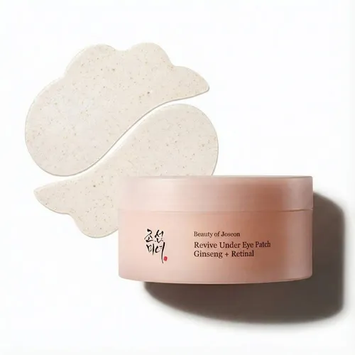Beauty of Joseon Revive Under Eye Patch – Hydrogel-Augenpads mit Ginseng - 60 Stück feuchtigkeitsspendende Hydrogel-Augenpads für eine erfrischte Augenpartie. Ideal zur Minderung von Schwellungen und feinen Linien. Für alle Hauttypen geeignet.