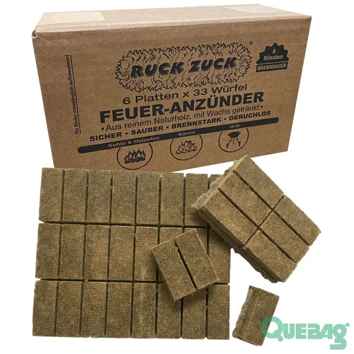 RUCK ZUCK Feuer-Anzünder Holzanzünder Grillanzünder Kaminanzünder 198 x