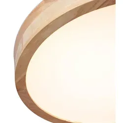 QAZQA Pecker - Skandinavische Deckenleuchte aus Holz 40cm, dimmbar - Die stilvolle Pecker Deckenleuchte bringt skandinavische Eleganz in dein Zuhause. Mit dimmbarem LED-Licht und hochwertigem Holzdesign ist sie ideal für Wohnzimmer und Schlafzimmer.