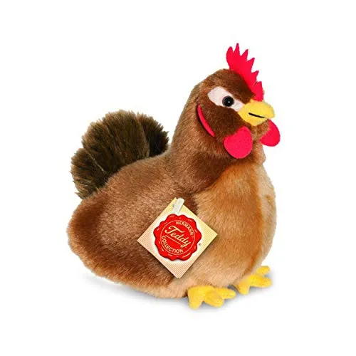 Teddy Hermann 94145 Huhn Henne Plüsch 16 cm, Kuscheltier mit idealem Recyclinganteil (Füllmaterial)