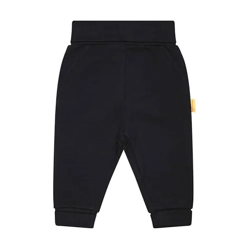 Steiff Unisex Baby Jogger mit Beinbündchen - Lässige Hose in Navy, Größe 86 - Hosen für Baby-Jungen: Kuschelig weiches Material für optimale Bewegungsfreiheit und höchsten Tragekomfort, ideal für kleine Entdecker.