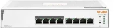 HPE Networking Instant On 1830 8-Port PoE+ Switch - Smart Managed Switch mit 8x Gigabit-LAN und 65W PoE+, ideal für geräuschlose Umgebungen dank lüfterlosem Design.