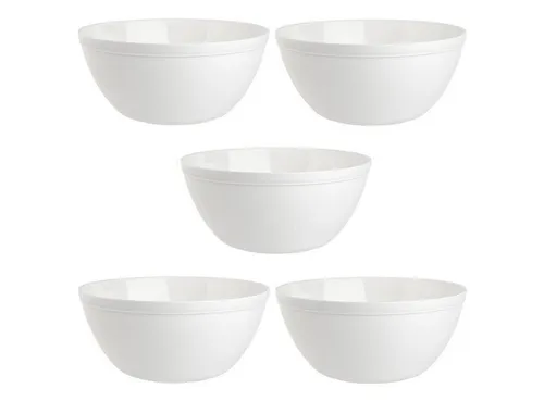 Engelland Müslischüssel Plastikschale, 900 ml, PP-Kunststoff (BPA-frei), (Vorteils-Set, 5-tlg), spülmaschinengeeignet, mikrowellengeeignet, Ø 16 cm, BPA-frei