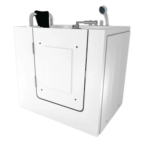 AcquaVapore Sitzbadewanne für Senioren mit Tür S02-TH-A 78x100cm - Praktische Sitzbadewanne mit Tür für einfachen Zugang. Ideal für die Ecke, aus hochwertigem Acryl, mit einem modernen Design und einer Kapazität von 80 Litern.