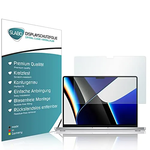 Slabo 2 x Displayschutzfolie kompatibel mit MacBook Pro 14