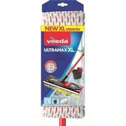 Vileda Mop Ultramax XL (160931) - Reinigung: Beliebtester Flachwischer mit einzigartigem Auszugssystem für hygienisches Wischen ohne Handberührung. Ergonomischer Teleskopgriff sorgt für rückenschonendes Arbeiten.