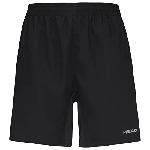 HEAD Jungen Club Bermudas B Shorts, Schwarz, 140 EU - Tennisbekleidung Jungen mit elastischem Bund und regulierbarem Kordelzug für optimalen Tragekomfort und perfekten Sitz beim Spielen.